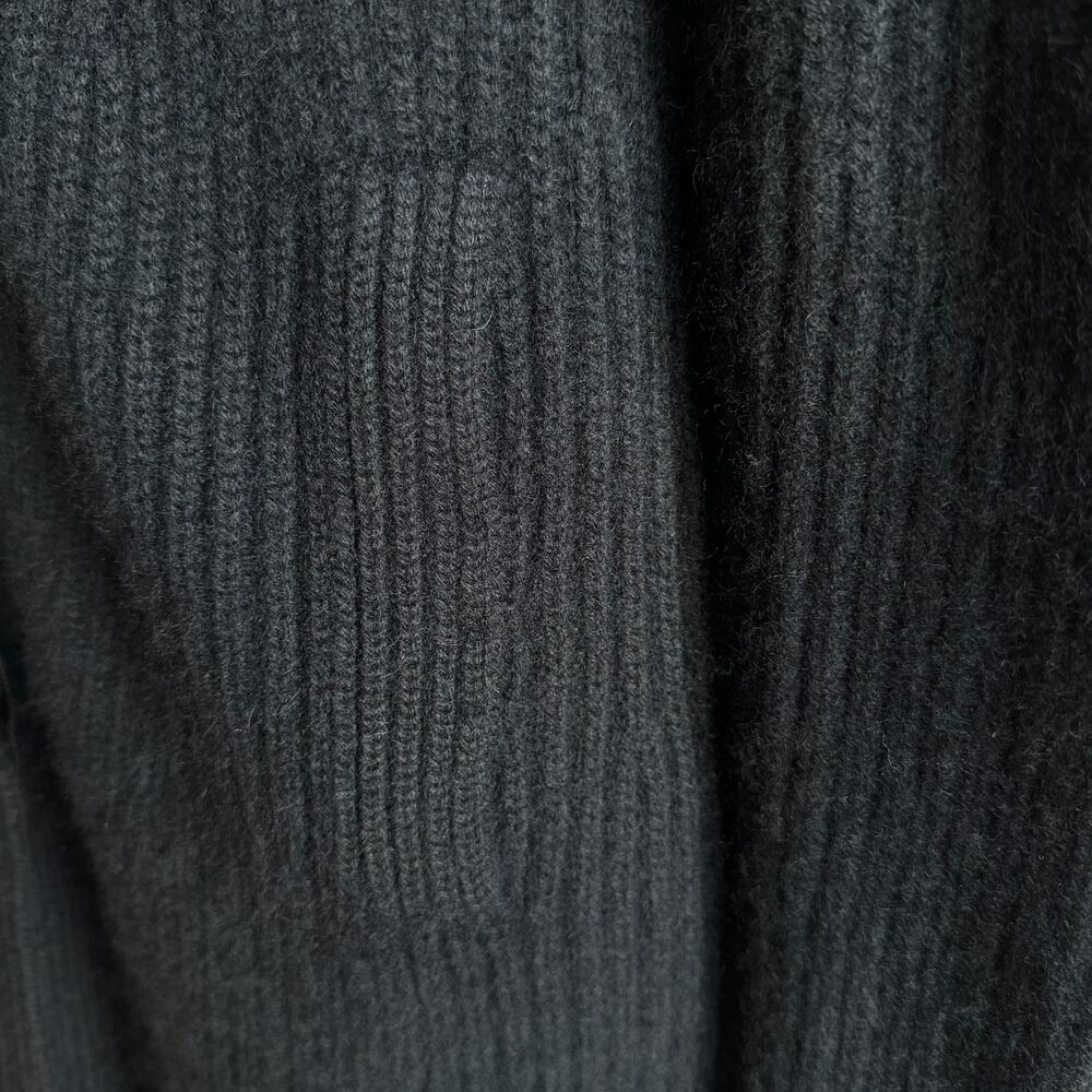 AKRIS BERGDORF GOODMAN Navy Cashmere Ribbed Sweater Dress Cardigan - Picture 7 of 11